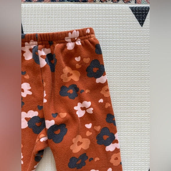 Carter’s|Baby girl,toddler burnt orange Floral boho Print Leggings,cozy thick• - Picture 2 of 3